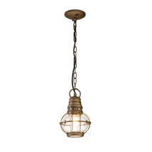 Pendul exterior Elstead BRIDGE POINT metal, sticla, alama, transparent, E27, IP44 - KL-BRIDGEPOINT8S-NBR