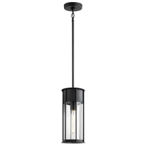 Pendul Elstead metal, sticla, negru, E27, IP44 - ELS-KL-CAMILLO-P-TBK