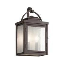 Aplica de perete exterioara Elstead CARLSON metal, sticla, bronz, E14, IP44 - KL-CARLSON-M-RZ