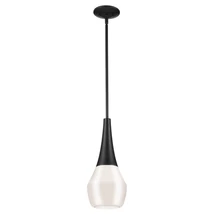 Pendul Elstead metal, sticla, negru, opal, E27 - ELS-KL-DEELA-P-BK