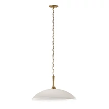 Pendul Elstead metal, sticla, bronz, alb, E27 - ELS-KL-DELAROSA-P-WH
