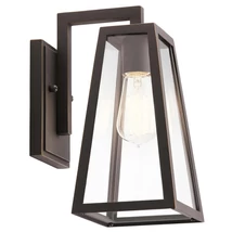 Aplica de perete exterioara Elstead DELISON metal, sticla, bronz, transparent, E27, IP44 - KL-DELISON-S-RZ