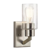Aplica de perete Elstead DERYN metal, sticla, gri, transparent, E27 - KL-DERYN1-DAG