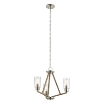 Candelabru Elstead DERYN metal, sticla, gri, transparent, E27 - KL-DERYN3-DAG