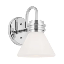 Aplica de perete de baie  Elstead metal, sticla, crom, opal, G9, 3W, 3000K, 300 Lm,  IP44 - ELS-KL-FARUM1-CH