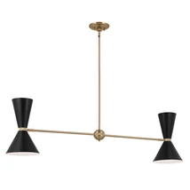 Pendul Elstead metal, negru, bronz, albE27 - ELS-KL-PHIX-2-LINEAR-CBB