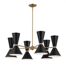 Pendul Elstead metal, negru, bronz, albE27 - ELS-KL-PHIX-6-CBB