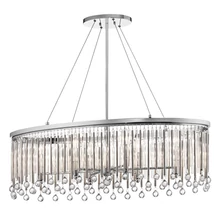 Pendul Elstead PIPER metal, cristal, crom, E14 - KL-PIPER-ISLE-PC