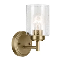 Aplica de perete  Elstead metal, sticla, alama, transparent, E27 - ELS-KL-WINSLOW-1W-NBR