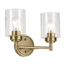 Aplica de perete  Elstead metal, sticla, alama, transparent, E27 - ELS-KL-WINSLOW-2W-NBR