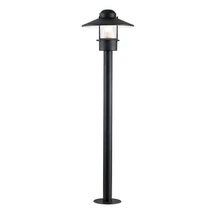Lampadar exterior Elstead KLAMPENBORG metal, sticla, negru, transparent, E27, IP44 - KLAMPENBORG-BOL-BK