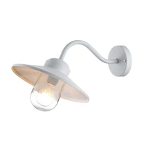 Aplica de perete exterioara Elstead KLAMPENBORG metal, sticla, alb, transparent, E27, IP44 - KLAMPENBORG-WHT