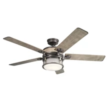 Ventilator Elstead AHRENDALE metal, plastic, gri, maro, LED, 3000K, 10W, 1116lm - KLF-AHRENDALE-60-AVI