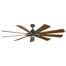 Ventilator Elstead GENTRY metal, lemn, maro, LED, 3000K, 14W, 1300lm - KLF-GENTRY-85-WZ