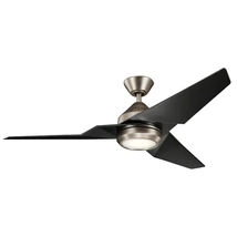 Ventilator Elstead JADE metal, plastic, gri, negru, LED, 3000K, 18W, 1670lm - KLF-JADE-60-AP
