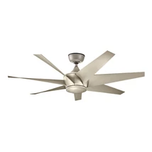 Ventilator Elstead LEHR II metal, plastic, argintiu, IP44 - KLF-LEHR2-54-AS