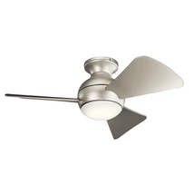 Ventilator Elstead SOLA metal, plastic, nichel, alb, LED, 3000K, 10W, 1116lm - KLF-SOLA-34-BN