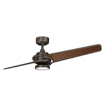 Ventilator Elstead XETY metal, plastic, bronz, LED, 3000K, 10W, 1116lm - KLF-XETY-56-OZ