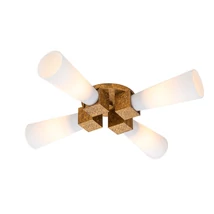Plafoniera Elstead metal, rasina, sticla, auriu, opal, E27 - ELS-KRISTY-4P-DG-OPAL