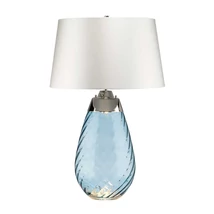 Veioza Elstead LENA sticla, textil, metal, albastru, alb, nichel, E27+GU10 - LENA-TL-L-BLUE-OWSS