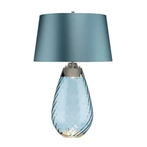 Veioza Elstead LENA sticla, textil, metal, albastru, nichel, E27+GU10 - LENA-TL-L-BLUE