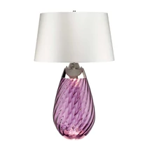 Veioza Elstead LENA sticla, textil, metal, violet, alb, nichel, E27+GU10 - LENA-TL-L-PLUM-OWSS