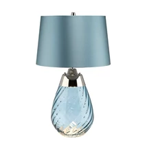 Veioza Elstead LENA sticla, textil, metal, albastru, nichel, E27+GU10 - LENA-TL-S-BLUE