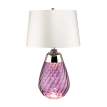 Veioza Elstead LENA sticla, textil, metal, violet, alb, nichel, E27+GU10 - LENA-TL-S-PLUM-OWSS