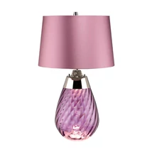 Veioza Elstead LENA sticla, textil, metal, violet, nichel, E27+GU10 - LENA-TL-S-PLUM