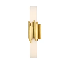 Aplica de perete de baie  Elstead metal, sticla, alama, G9, 4W, 3000K, 800Lm, IP44 - ELS-MARVELE-2WB-AB-OPAL