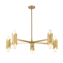 Candelabru Elstead metal, sticla, alama, E14 - ELS-MARVELE10-AB-OPAL
