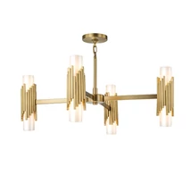 Candelabru Elstead metal, sticla, alama, opal, E14 - ELS-MARVELE8-AB-OPAL