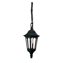 Pendul Elstead PARISH MINI metal sticla negru transparent E27 IP44 - PRM9-BLACK