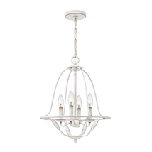 Pendul Elstead BRADBURY metal, alb, E14 - QZ-BRADBURY-4P-AWH