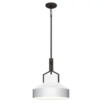 Pendul Elstead metal, sticla, bronz, alabastru, E27 - ELS-QZ-BRECKEN-2P-OZ-OPAL
