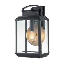 Aplica de perete exterioara Elstead BYRON metal, sticla, grafit , transparent, E27, IP44 - QZ-BYRON-L-GR