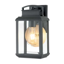Aplica de perete exterioara Elstead BYRON metal, sticla, grafit , transparent, E27, IP44 - QZ-BYRON-S-GR