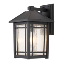 Aplica de perete exterioara Elstead CEDAR POINT metal, sticla, negru, E27, IP44 - QZ-CEDAR-POINT-L-BK