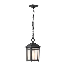 Pendul exterior Elstead CEDAR POINT metal, sticla, negru, E27, IP44 - QZ-CEDAR-POINT8-M-BK