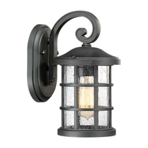 Aplica de perete exterioara Elstead CRUSADE metal, sticla, negru, transparent, E27, IP44 - QZ-CRUSADE-S-BLK