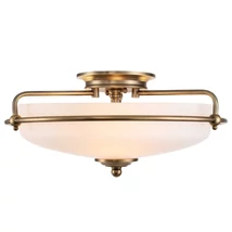 Plafoniera Elstead GRIFFIN metal, sticla, alama, alb, E27 - QZ-GRIFFIN-F-WS