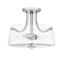 Plafoniera Elstead HOLLISTER metal, sticla, nichel, transparent, E27 - QZ-HOLLISTER-SF-PN