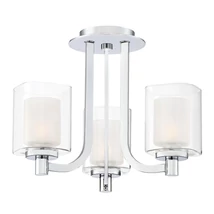 Plafoniera pentru baie Elstead KOLT metal, sticla, crom, transparent, alb, G9, IP44 - QZ-KOLT-SF-PC-BATH