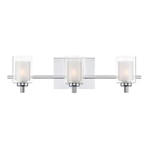 Aplica de perete pentru baie Elstead KOLT metal, sticla, crom, transparent, alb, G9, IP44 - QZ-KOLT3-PC-BATH