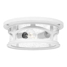 Plafoniera exterioara Elstead MARBLEHEAD metal, sticla, alb, transparent, E27, IP44 - QZ-MARBLEHEAD-F-WHT