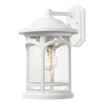 Aplica de perete exterioara Elstead MARBLEHEAD metal, sticla, alb, transparent, E27, IP44 - QZ-MARBLEHEAD-M-WHT