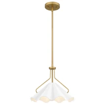 Pendul Elstead metal, alama, alb, E27 - ELS-QZ-MEJIA-1P-S-AB