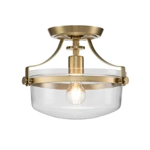 Plafoniera Elstead PENN STATION metal, sticla, alama, transparent, E27 - QZ-PENN-STATION-F-BB