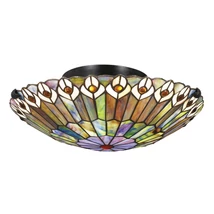Plafoniera Elstead metal, sticla, bronz, multicolor, E27 - ELS-QZ-WATKINS-F-VB
