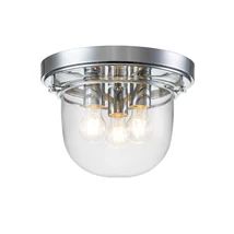 Plafoniera pentru baie Elstead WHISTLING metal, sticla, crom, transparent, E27, IP44 - QZ-WHISTLING-F-PC